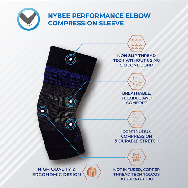 nybee performance elbow compression sleeve